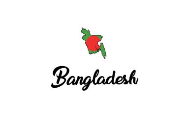 Bangladeş Ülke Şekil İllüstrasyon