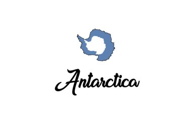 Antarktika Ülke Şekli İllüstrasyon