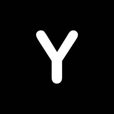 Resimli Simge Arka Planda İzole - Y