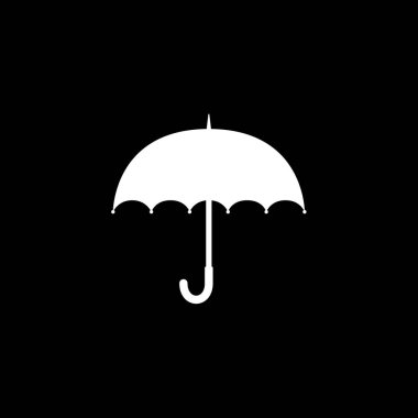 Resimli Simge Arka Planda İzole - Şemsiye