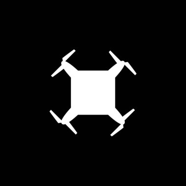 Resimli Simge Arka Planda İzole - Kare Drone