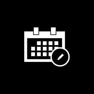 Resimli Simge Arka Planda İzole - Kare Takvim Edit