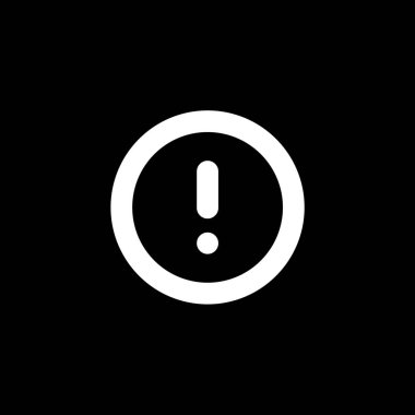 Resimli Simge Arka Planda İzole - Yuvarlak Ünlem Ma