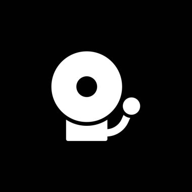 Resimli Simge Arka Planda İzole - Yangın Alarm Zili