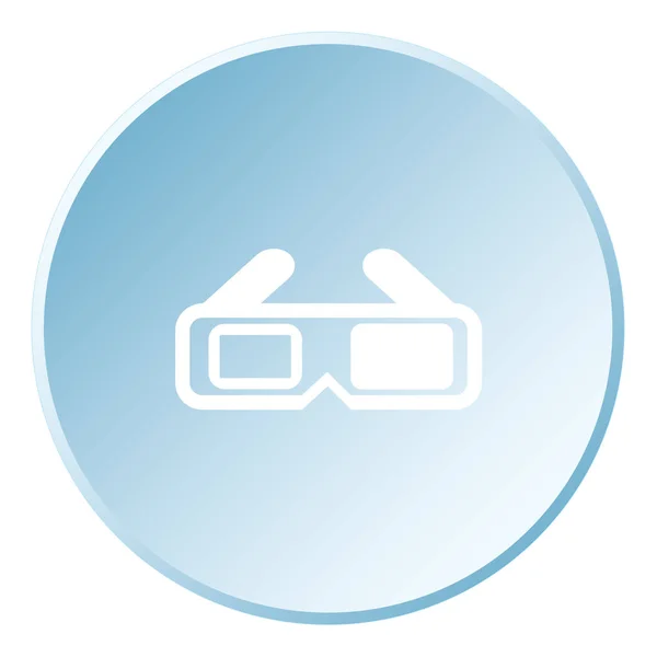 Illustrerad ikon isolerad på en bakgrund-3D-glasögon — Stock vektor