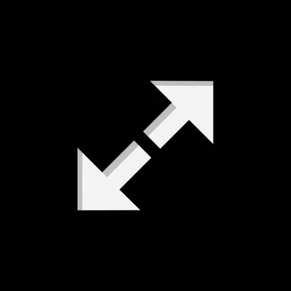 Ilustrowana ikona na białym tle-Powiększ — Wektor stockowy