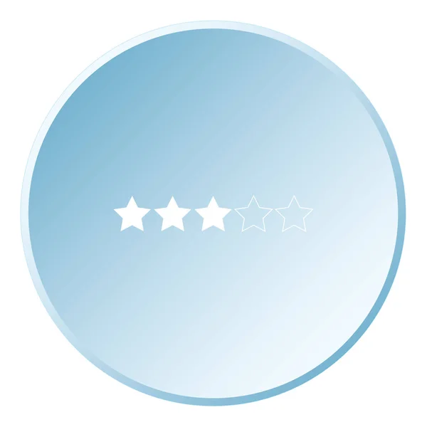 Ілюстрована ікона ізольована на тлі - 3 зірка Рейтинг — стоковий вектор