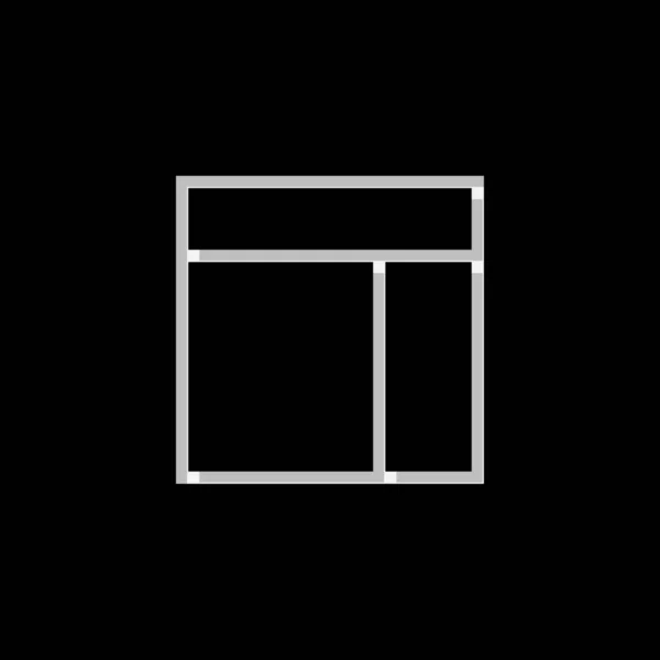 Illustriertes Symbol isoliert auf einem Hintergrund - Web Wireframe Split — Stockvektor