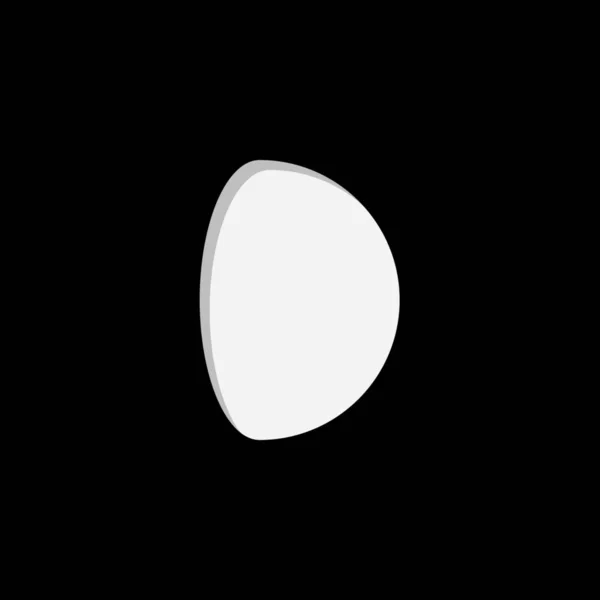 Ілюстрована ікона ізольована на фоні-повний місяць — стоковий вектор