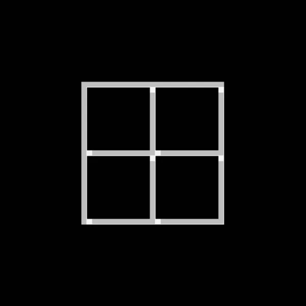 Icône illustrée isolée sur un fond - Web Wireframe Square — Image vectorielle