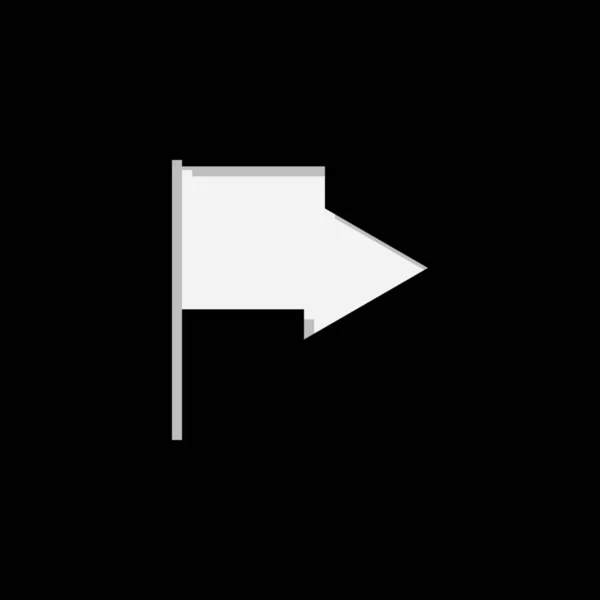 Icono ilustrado aislado sobre un fondo - Bandera triangular Wavi — Vector de stock