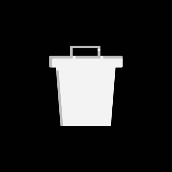 Illustrated Icon Isolated on a Background - Trash Can — Stock Vector