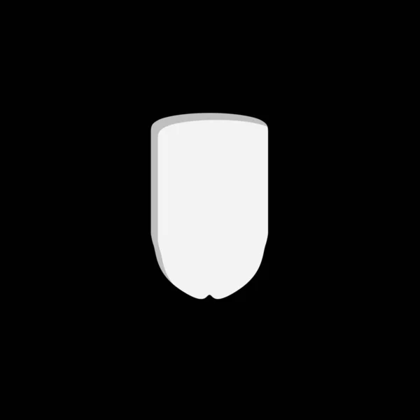 Icono ilustrado aislado sobre un fondo - Escudo delgado — Archivo Imágenes Vectoriales