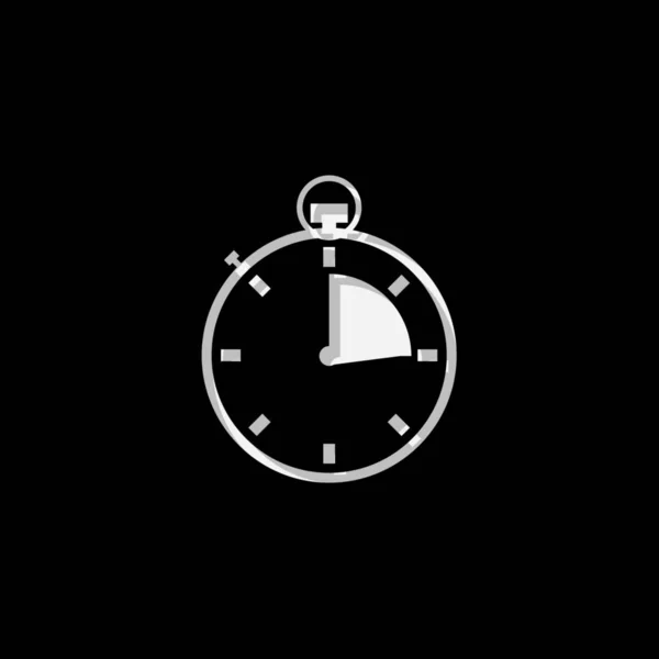 Icono ilustrado aislado en un fondo - Stopwatch Quarter Co — Vector de stock