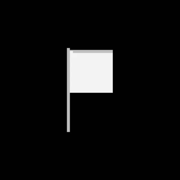 Εικονημένο εικονίδιο απομονωμένο σε φόντο-τετράγωνη σημαία — Διανυσματικό Αρχείο