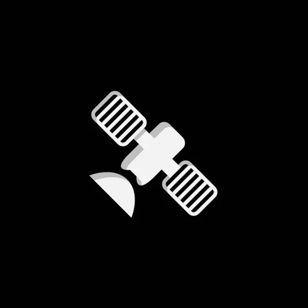 Illustrerad ikon isolerad på en bakgrund-satellit — Stock vektor