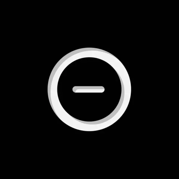 Symbolbild isoliert auf einem Hintergrund - rundes Minus — Stockvektor