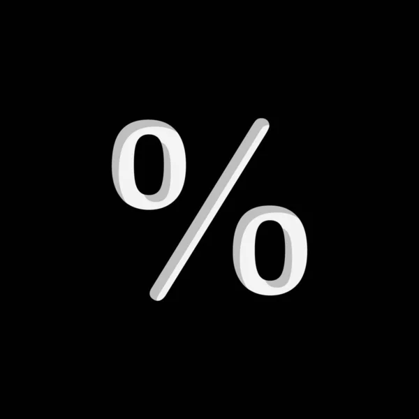 Icona illustrata isolata su uno sfondo - Percentuale — Vettoriale Stock