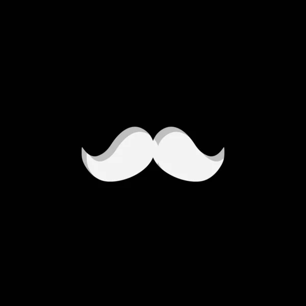 Icône illustrée isolée sur un fond - Moustache — Image vectorielle