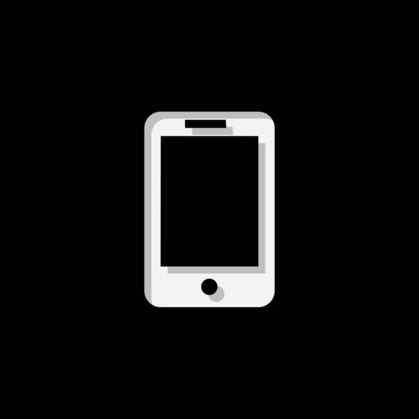 Icône illustrée isolée sur un fond - Mobile — Image vectorielle