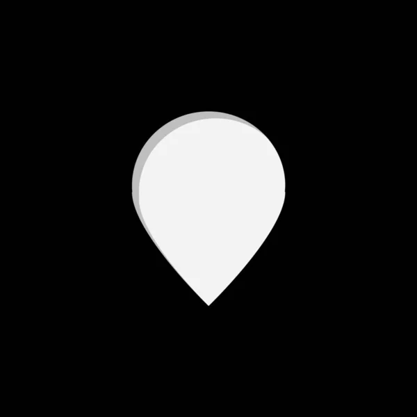 Icône illustrée isolée sur un fond - Pointeur de carte — Image vectorielle