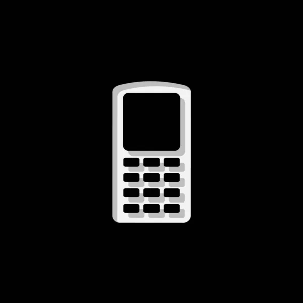 Ícone ilustrado isolado em um fundo - Walkie telefone móvel — Vetor de Stock
