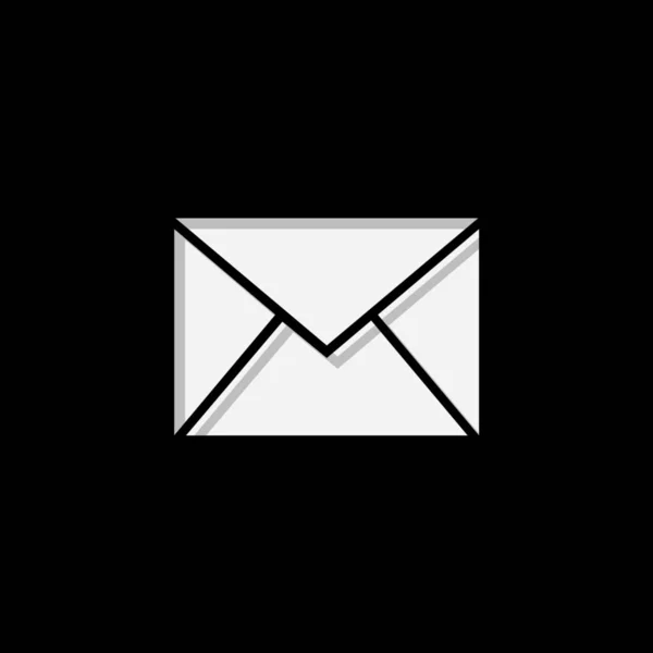 Ícone ilustrado isolado em um fundo - Mail não lido — Vetor de Stock