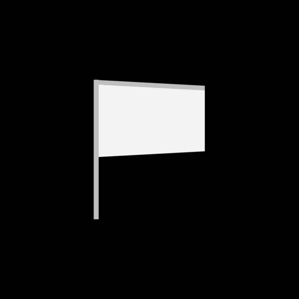 Icône illustrée isolée sur un fond - Drapeau de l'arc inférieur — Image vectorielle