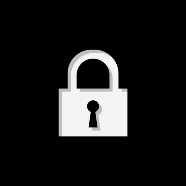 Illustrated Icon Isolated on a Background - Lock Locked — Stock Vector