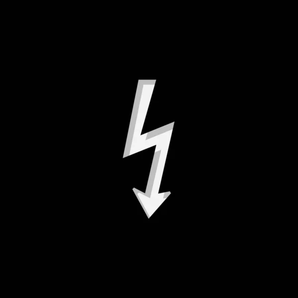 Illustriertes Symbol isoliert auf einem Hintergrund - Blitz — Stockvektor