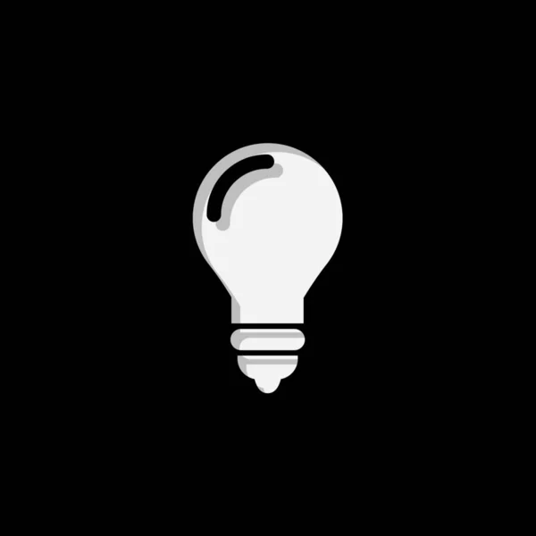 Icône illustrée isolée sur un fond - Ampoule — Image vectorielle