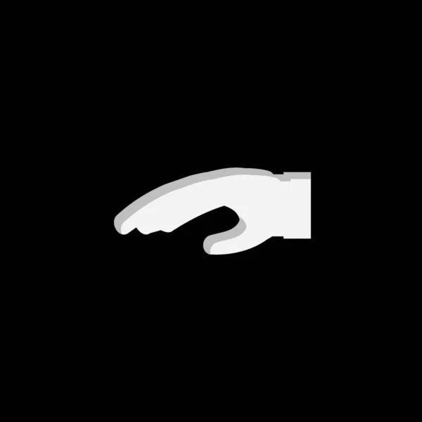 Ilustrowana ikona na białym tle-dłoń w dół — Wektor stockowy