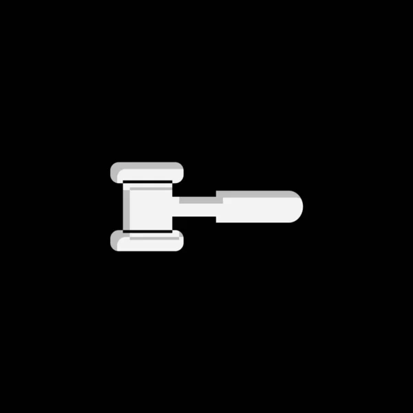 Icône illustrée isolée sur un fond - Marteau — Image vectorielle