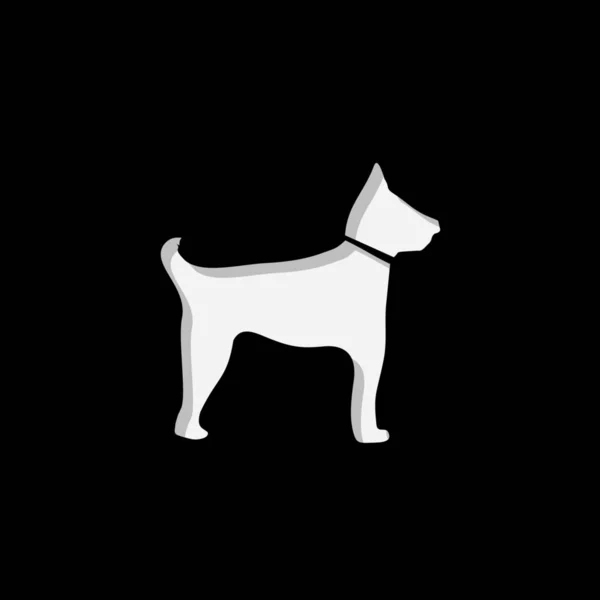 Ícone ilustrado isolado em um fundo - cão de guarda —  Vetores de Stock
