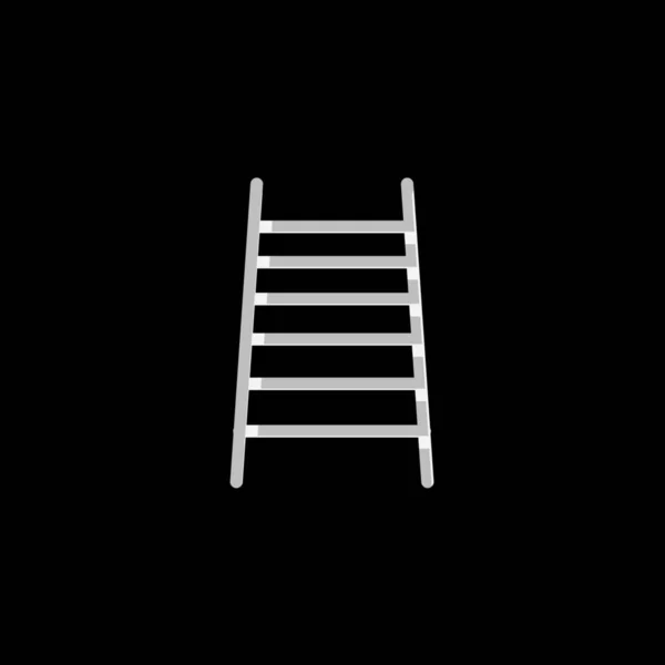 Ícone ilustrado isolado em um fundo escada de incêndio —  Vetores de Stock