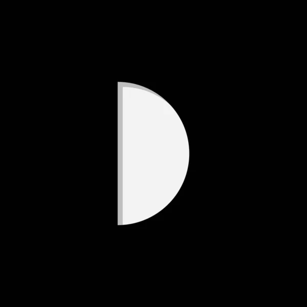 背景上孤立的插图图标 - 第一季度月亮 — 图库矢量图片