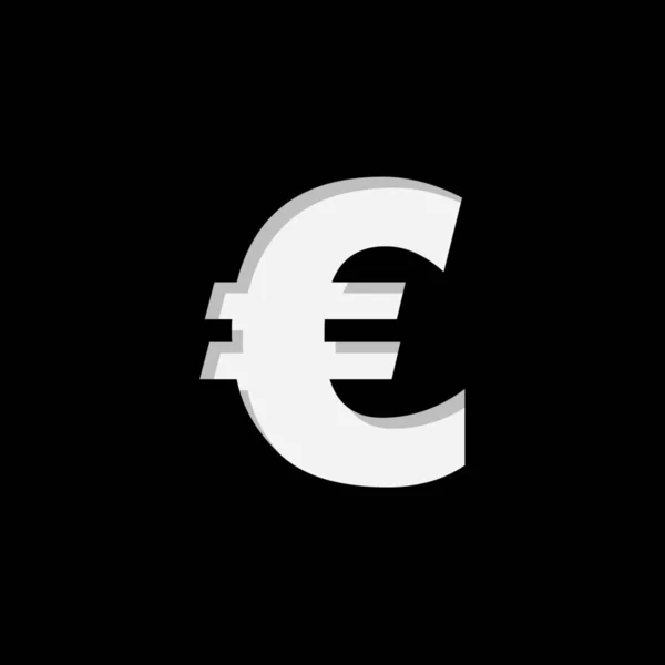 Ikona ilustrowana na białym tle-znak Euro — Wektor stockowy