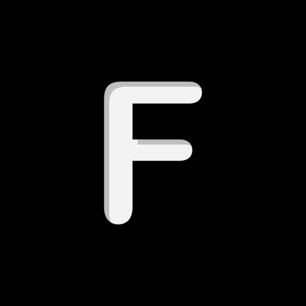 Illustrerad ikon isolerad på en bakgrund-F — Stock vektor