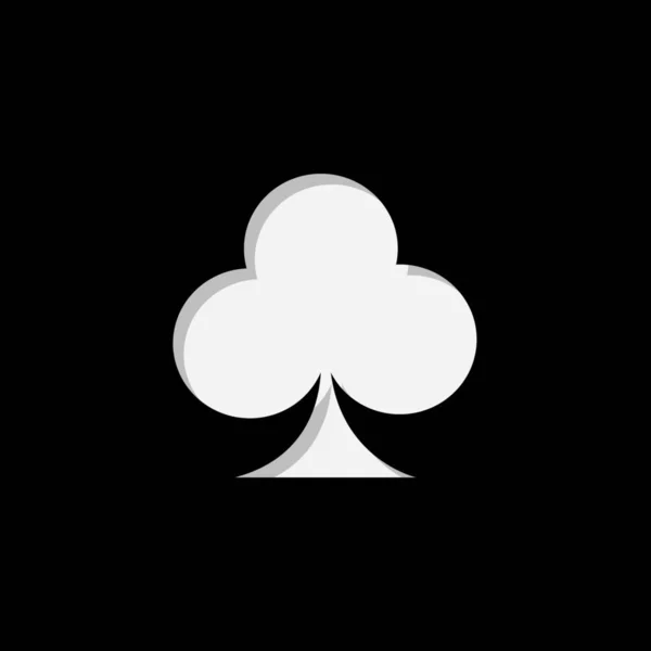 Ілюстрована ікона ізольована на тлі - клубні карткові костюми — стоковий вектор