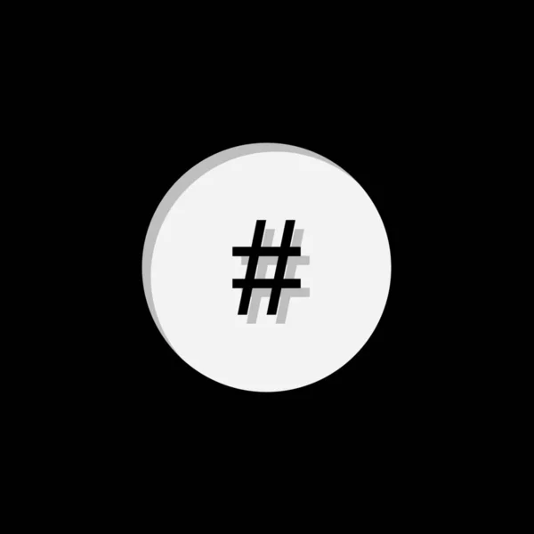 Icône illustrée isolée sur un fond - Cercle de hachis rempli — Image vectorielle