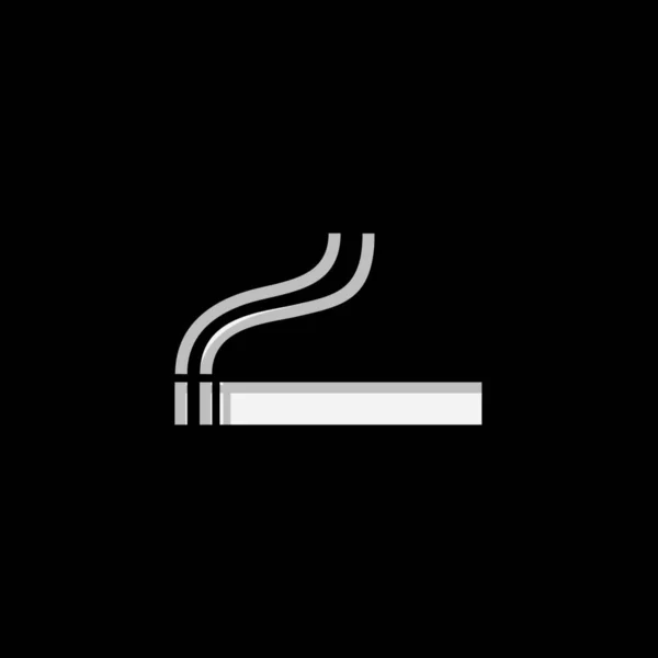 Ícone ilustrado isolado em um fundo - Cigarro — Vetor de Stock