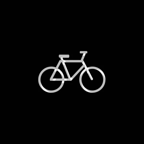 Icono ilustrado aislado sobre un fondo - Bicicleta — Archivo Imágenes Vectoriales