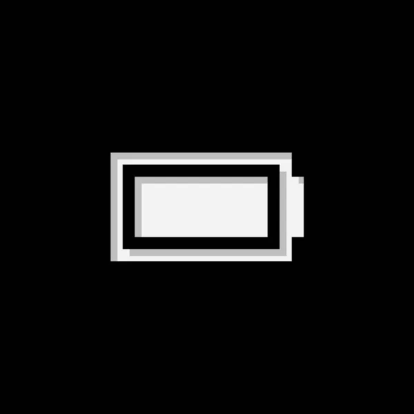 Icône illustrée isolée sur un fond - Batterie — Image vectorielle