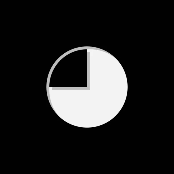 Geïllustreerd pictogram geïsoleerd op een achtergrond-75 procent cirkeldiagram — Stockvector