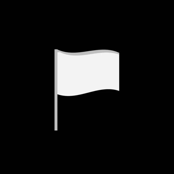 Icono ilustrado aislado sobre un fondo - Bandera ondeante 3D — Archivo Imágenes Vectoriales