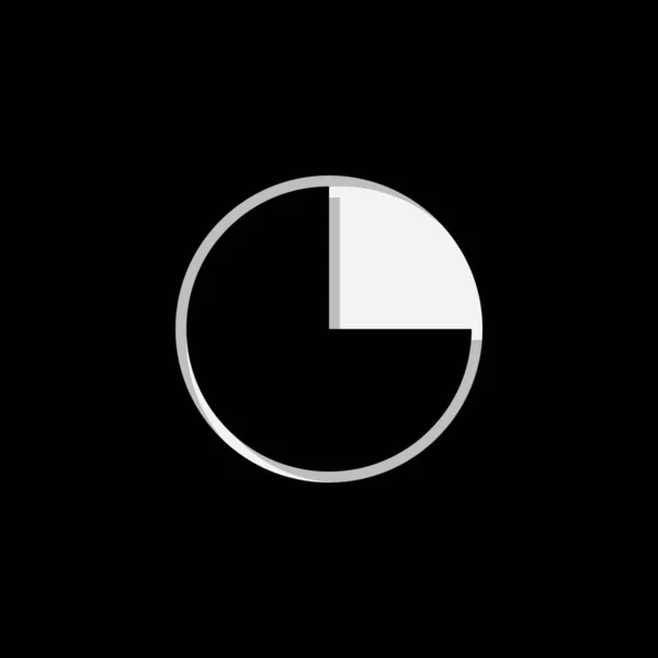 Geïllustreerde icoon geïsoleerd op een achtergrond-25 procent cirkeldiagram — Stockvector