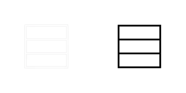 Icône illustrée isolée sur un fond - Web Wireframe Triple — Image vectorielle