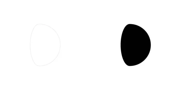 Illustrerad ikon isolerad på en bakgrund-vaxning Gibbous Moon — Stock vektor