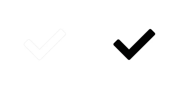 Illusztrált ikon izolált a háttér-Tick — Stock Vector