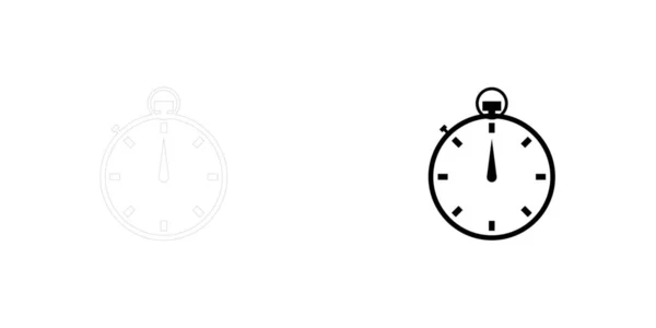 Geïllustreerd pictogram geïsoleerd op een achtergrond-stopwatch — Stockvector